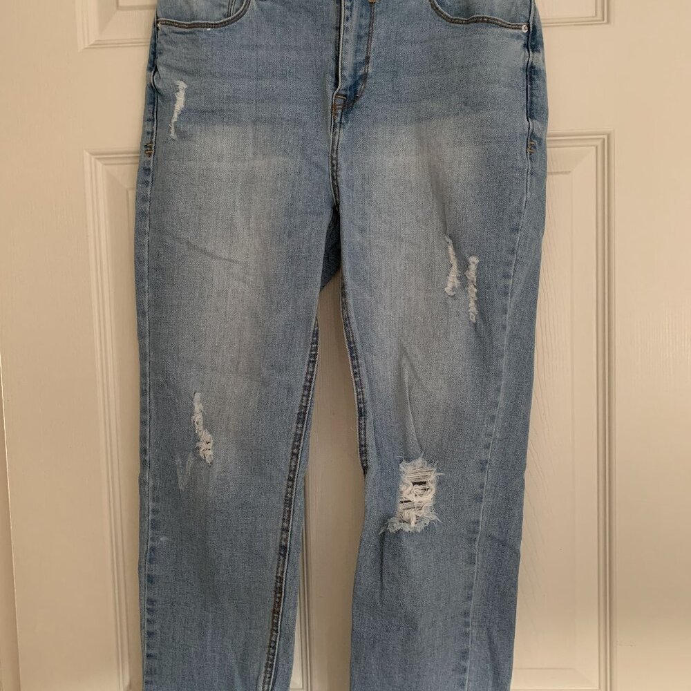 C&C California Cropped Distressed Jeans